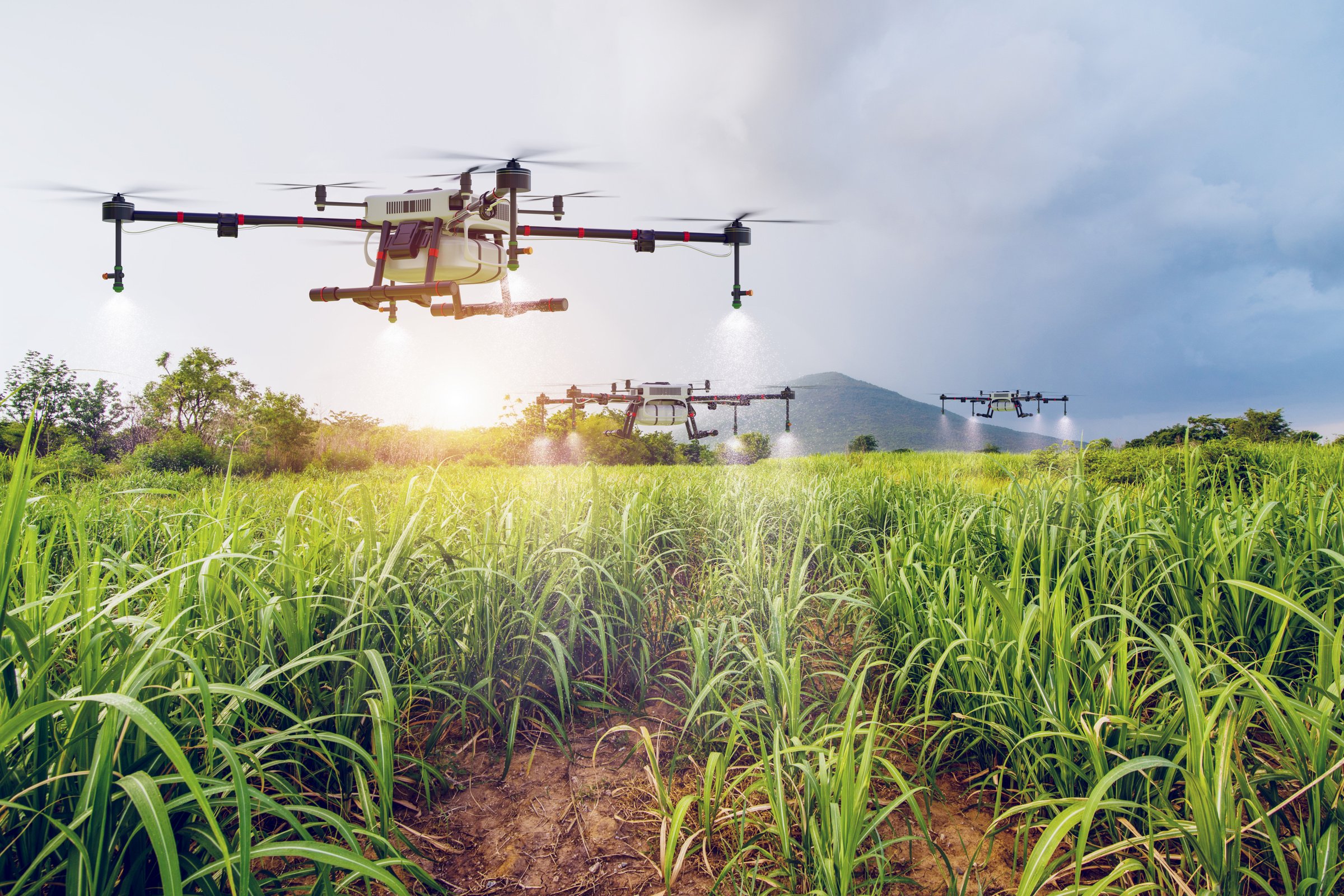 Rendered Agricultural Drone 